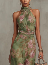 Ana - Vestido maxi plissado