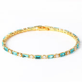 Armband mit natürlichem Türkisstein | Gold