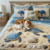 Conjunto de Cama 3 Peças Ondas do Oceano