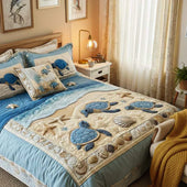 Conjunto de Cama 3 Peças Ondas do Oceano