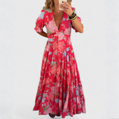 Mariana – Vestido floral com decote em V