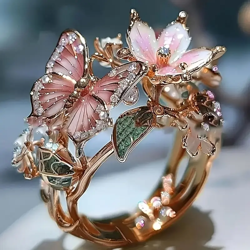Miquelina | Anel Borboleta e Flor