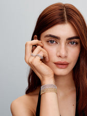 Kubanisches Armband Pavé | Gold