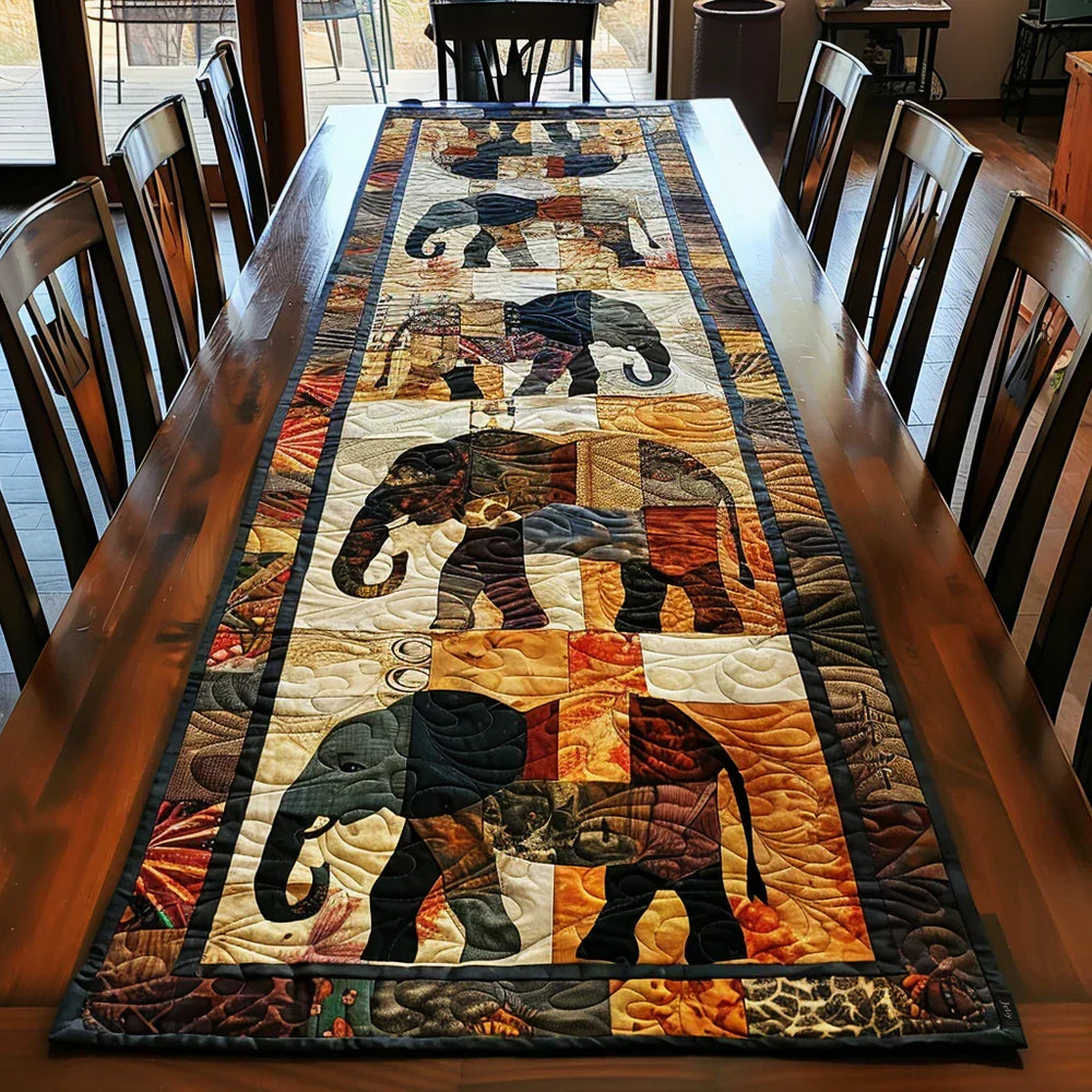 Caminho de Mesa Acolchoado Elefante Real