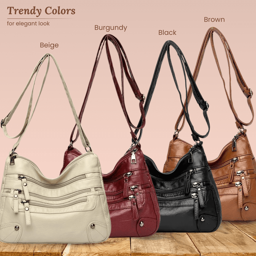 Rosalia’s Multi-Zip Carry | Shoulder Bag