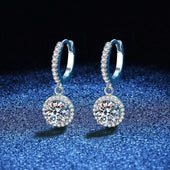 Sterlingsilber 1 Karat Moissanit Ohrringe