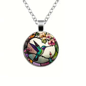 Ana | Colar ou Brincos Colibri em Vidro