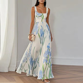 Oriana | Vestido Comprido Floral Evasé