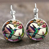 Ana | Colar ou Brincos Colibri em Vidro