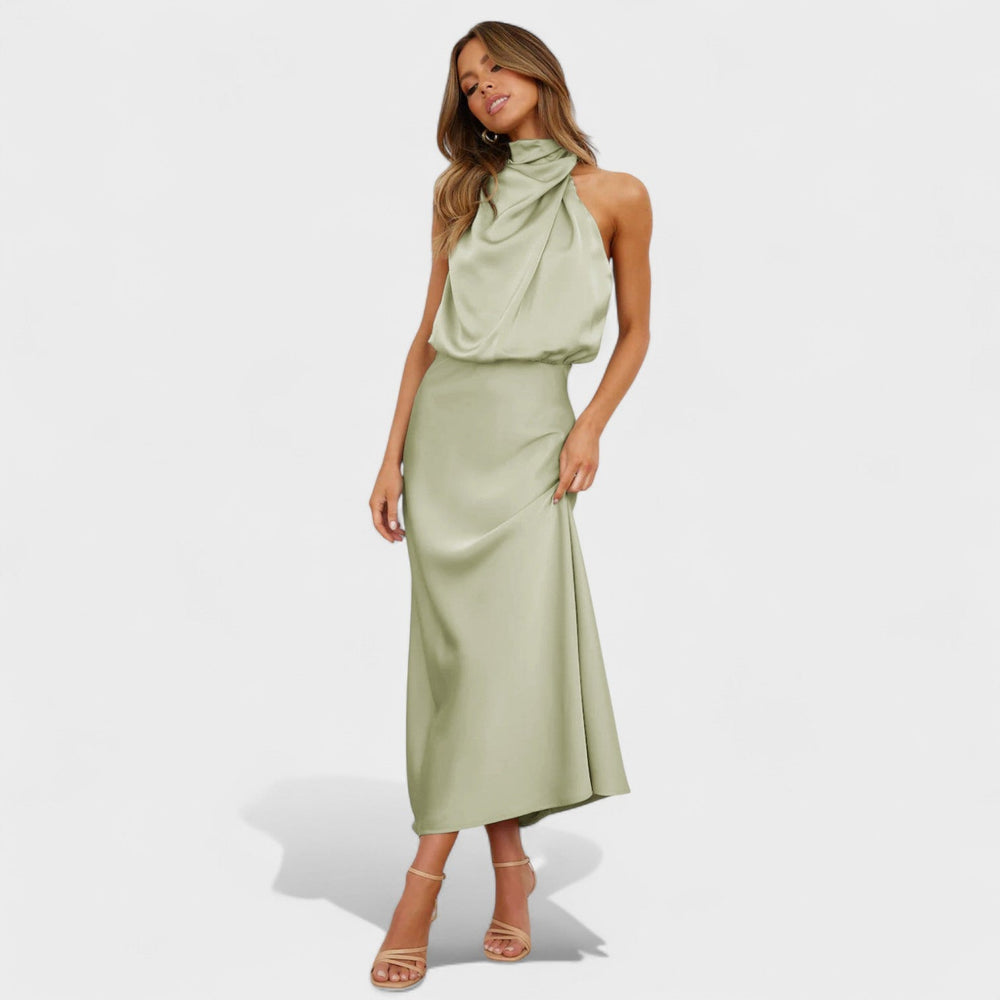 Alba - Elegantna satenasta obleka