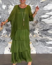 Lara – Vestido longo fluido elegante
