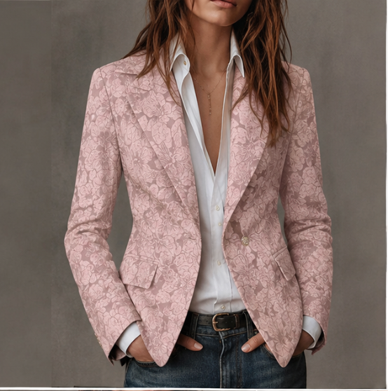 Isabel | Blazer Ajustado em Jacquard Paisley