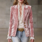 Honorata | Blazer de Veludo com Renda