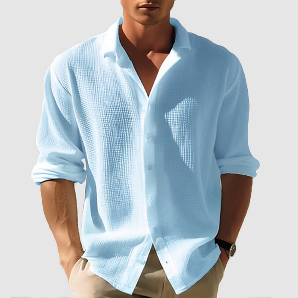 Camisa - Frente com Botões Barra Curvada