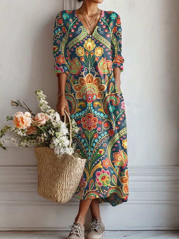 Claudia – Dolga boho obleka