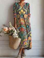 Claudia – Dolga boho obleka