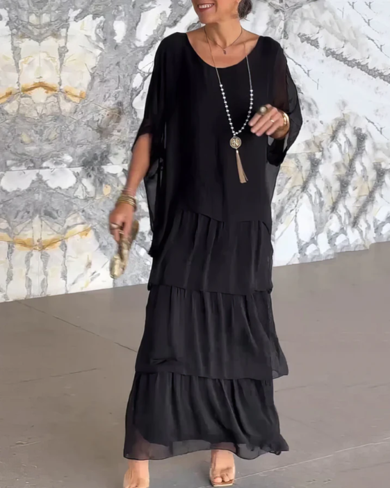 Lara – Vestido longo fluido elegante