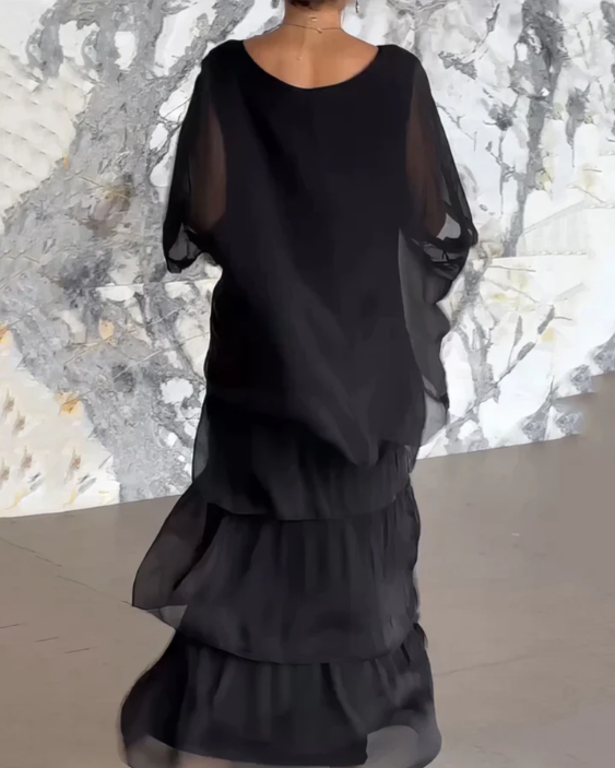 Lara – Vestido longo fluido elegante