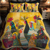 Conjunto de Cama 3 Peças Galos do Amanhecer
