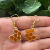 Pureza | Brincos Abelha e Favo com Brilhantes