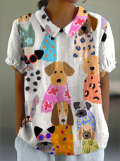 Tina - Camisa com Estampa de Cães