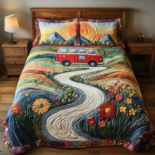 Conjunto de Cama 3 Peças Viagem Vintage