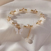 Schönes Schmetterling Perlen dehnbares Armband