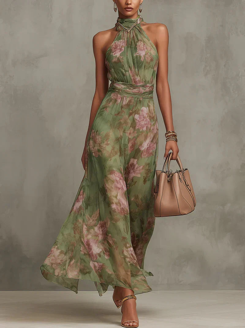 Ana - Vestido maxi plissado
