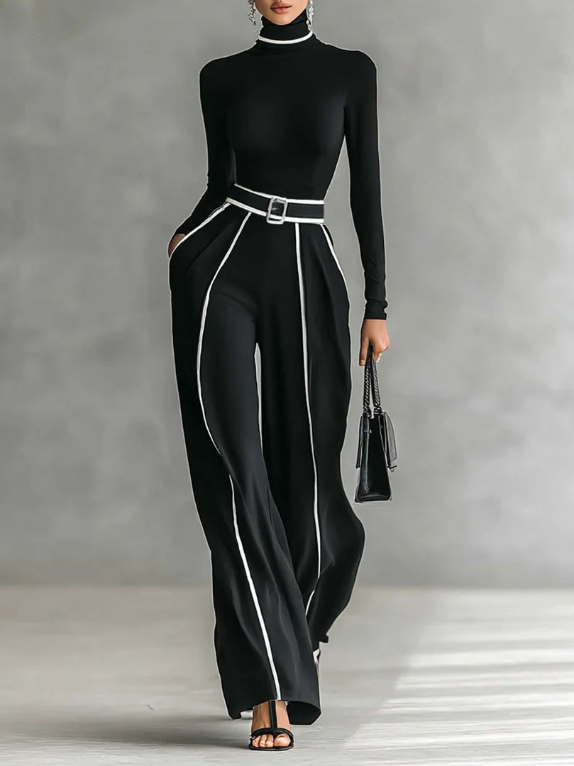 Vera - Conjunto elegante com detalhes em contraste