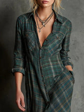 Lídia - Vestido longo de camisa