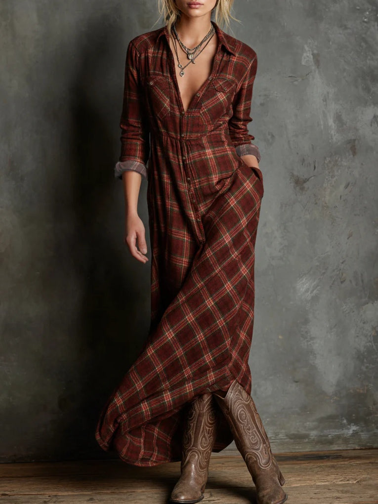 Lídia - Vestido longo de camisa