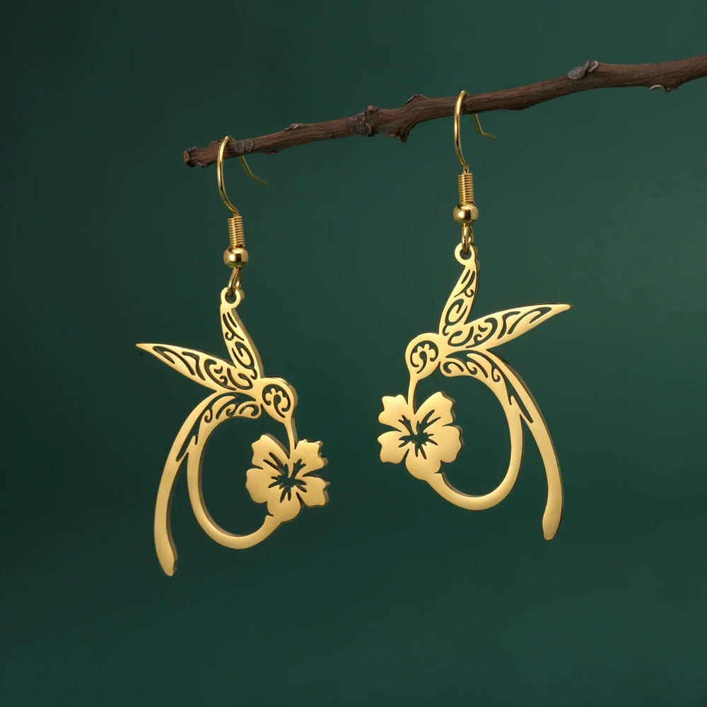 Isilda | Brincos Colibri e Flor