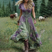 Serena - Vestido Maxi Curto Floral