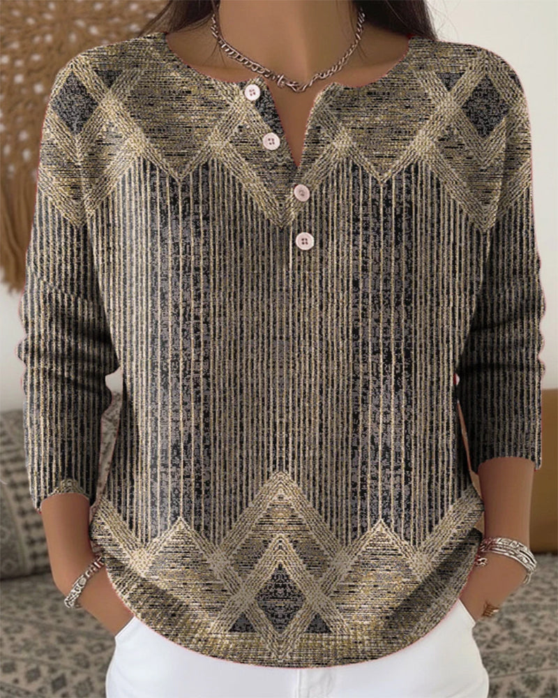 Eleganten retro pulover z gumbi