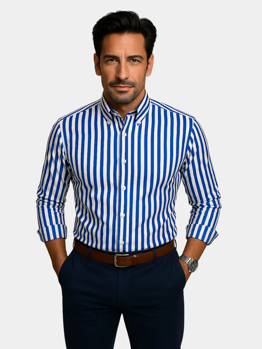 Henrique - Camisa Clássica às Riscas