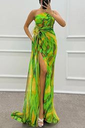 Nicole | Vestido de Gala Drapeado de Um Ombro