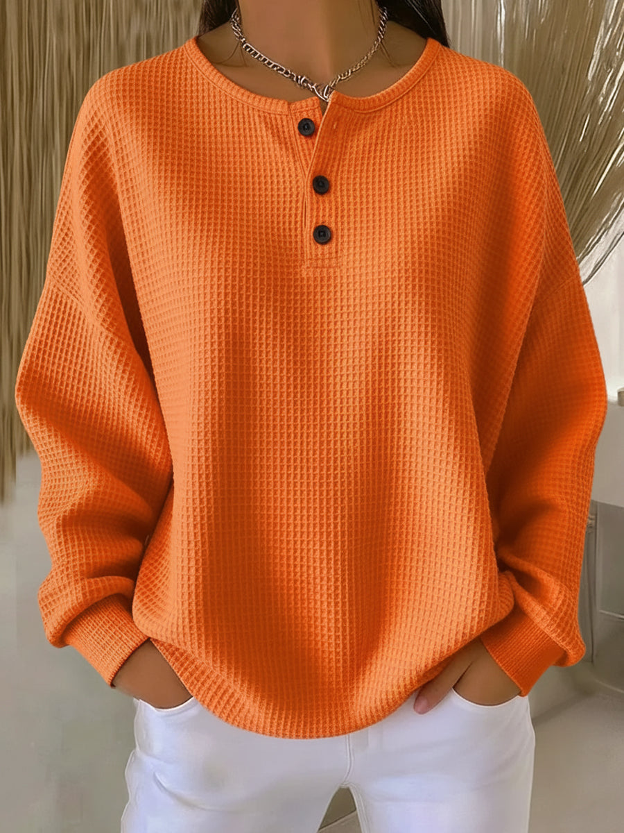 Benedita | Sweatshirt Henley Texturada