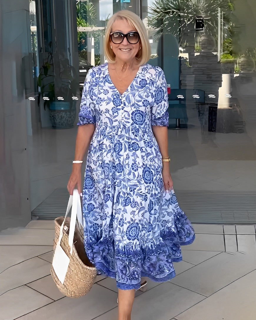 Mara – Vestido fluido leve com efeito lisonjeiro