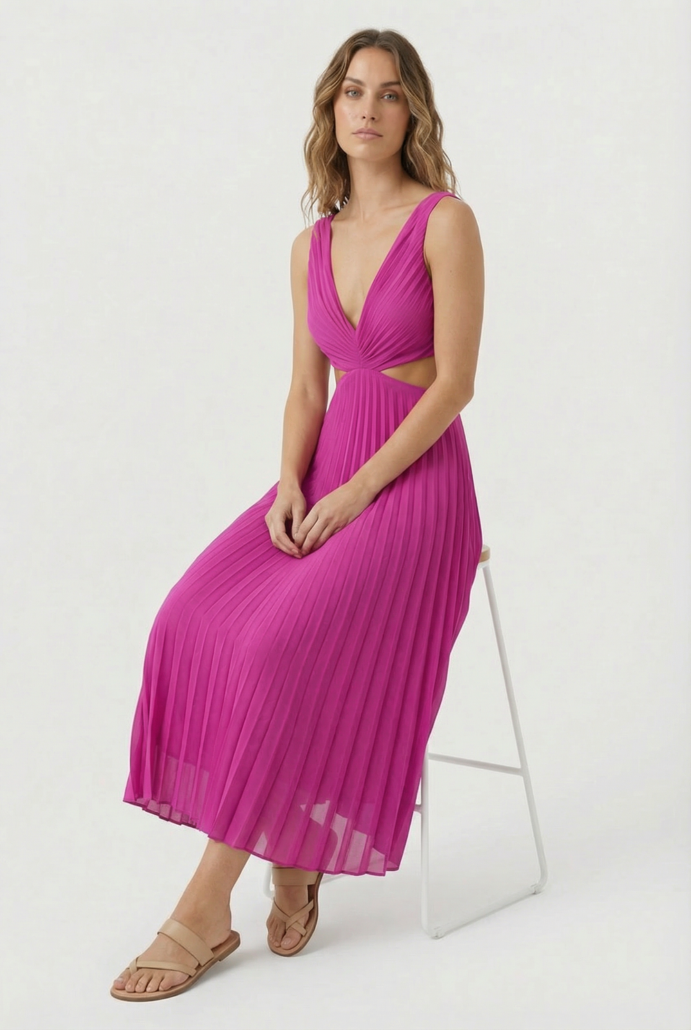 Karina | Elegantné plisované maxi šaty