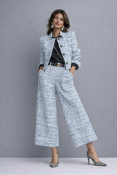 Lucía | Conjunto de Blazer Tweed e Calça Larga
