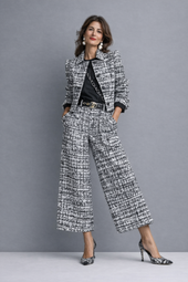 Lucía | Conjunto de Blazer Tweed e Calça Larga