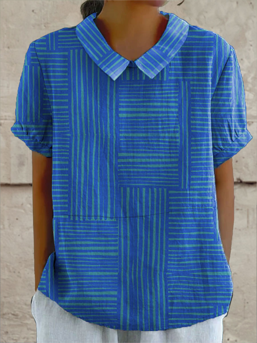 Mara - Camisa Geométrica Listrada
