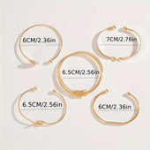Armband-Set Eleganz mit Knoten | Gold