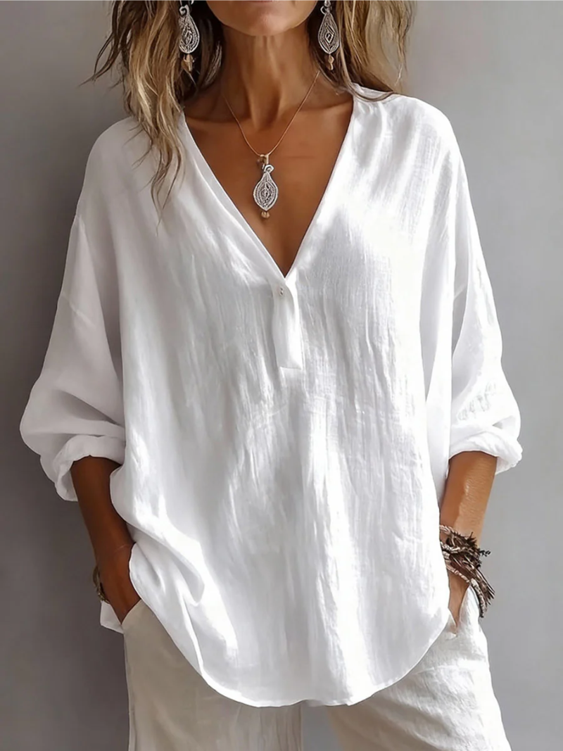 Clarinda | Blusa Fluida com Decote em V