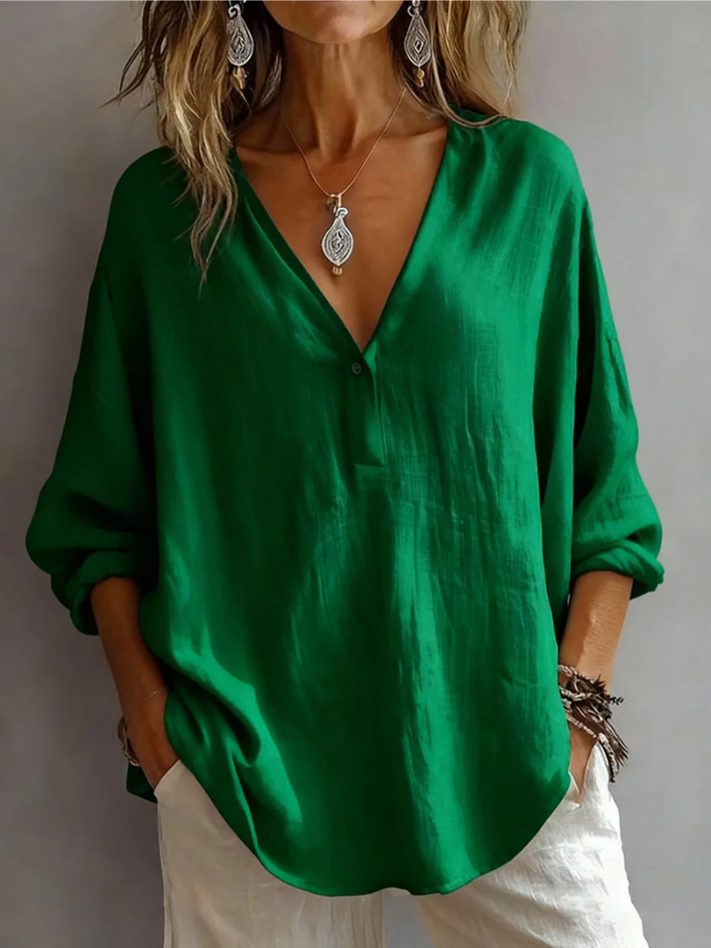 Clarinda | Blusa Fluida com Decote em V