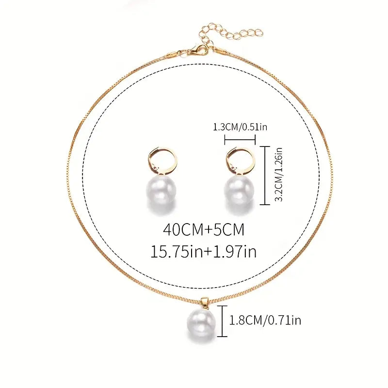 Perlen-Schmuck-Set Golden Grace | Gold