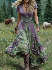 Serena - Vestido Maxi Curto Floral