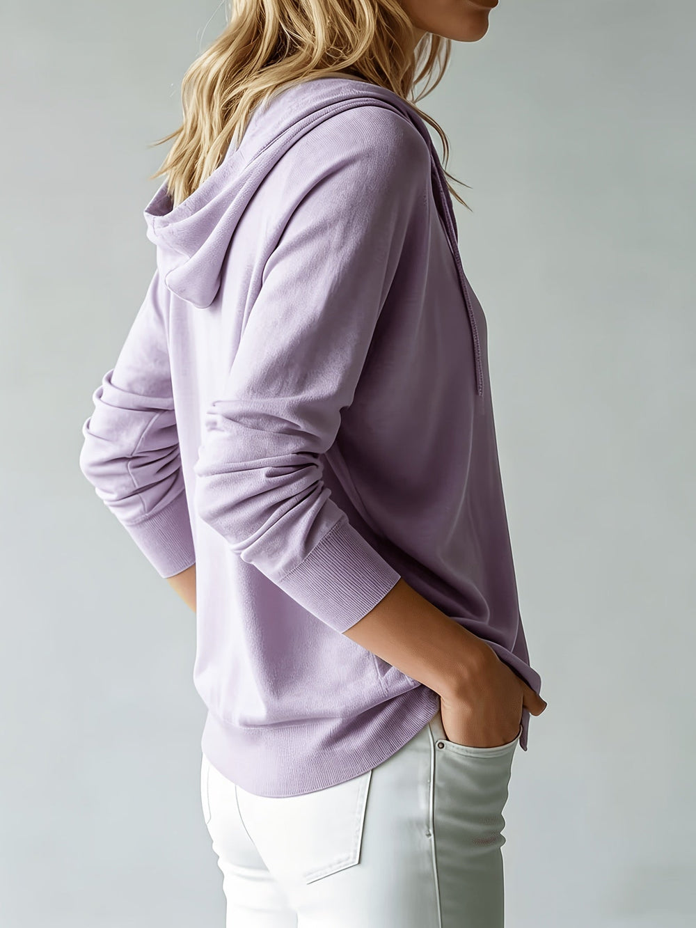 Lidia | Jopica s kapuco in gumbi – lila