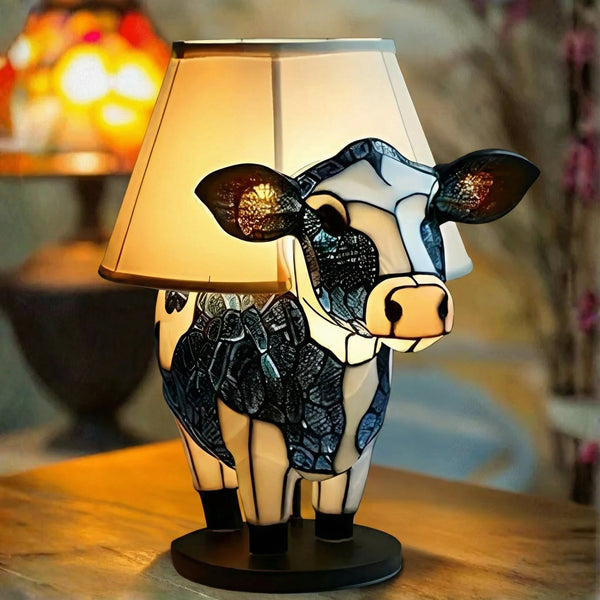 Estrela | Candeeiro Vaca em Vitral com Abajur