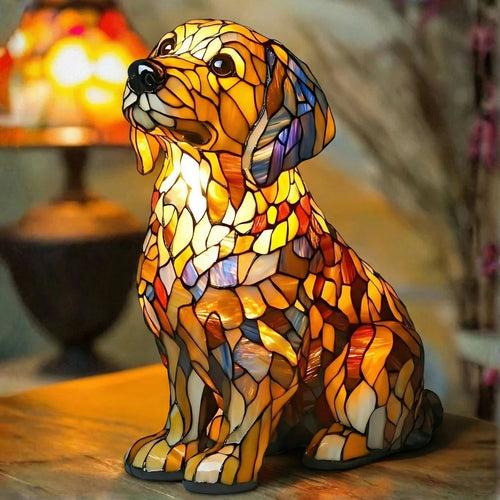 Rodrigo | Candeeiro Golden Retriever em Vitral